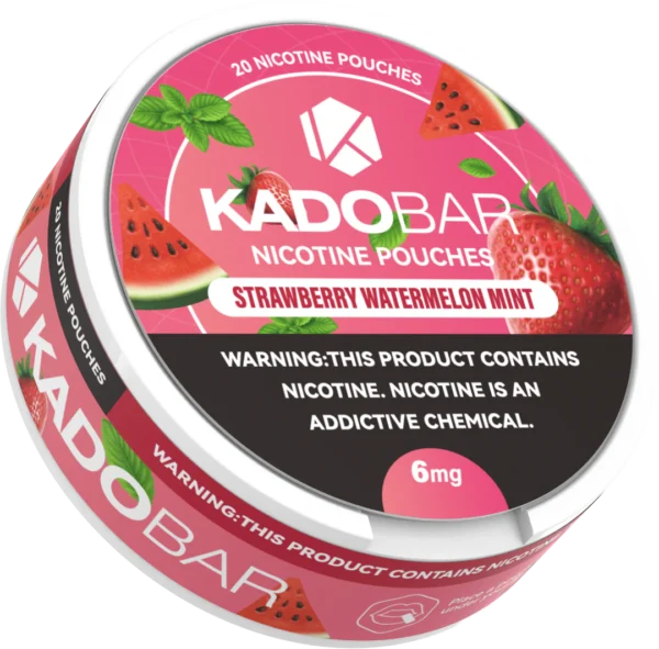 Strawberry Watermelon Mint Kado Bar Nicotine Pouches 20 Pack Can